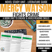Mercy Watson Fights Crime Chapter Book Unit
