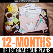 1st Grade Sub Plan Bundle: Emergency Substitute Plans for the Whole School Year - Differentiated Teaching with Rebecca Davies