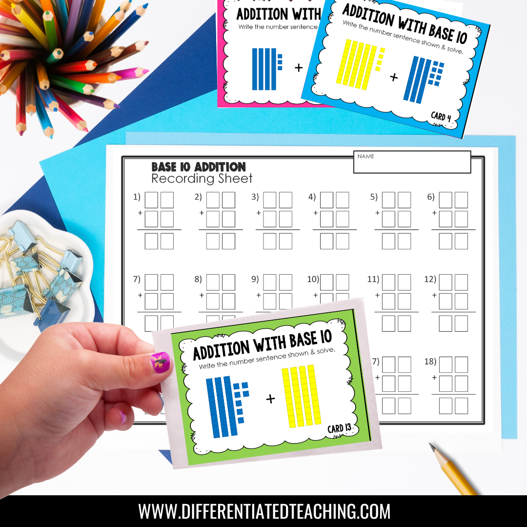 Addition With Regrouping Worksheets Using Base 10 Blocks Base Ten