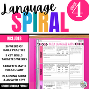 4th Grade Daily Language Spiral Review - Differentiated Teaching with Rebecca Davies
