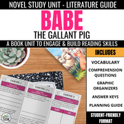Babe the Gallant Pig Novel Study - Differentiated Teaching with Rebecca Davies