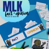 Martin Luther King Fact & Opinion Sort - Differentiated Teaching with Rebecca Davies