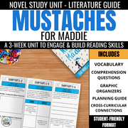 Mustaches for Maddie Novel Study Unit - Differentiated Teaching with Rebecca Davies