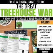 The Great Treehouse War Novel Study: Book Study Unit for the Book by Lisa Graff