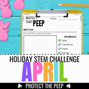 April STEM Challenge - Easter Marshmallow Chick Science for Spring using Peeps