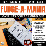 Fudge-a-mania Novel Study: Reading Response Prompts & Vocabulary Activities