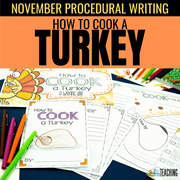 How to Cook a Turkey: November Writing Prompt Activity for Thanksgiving