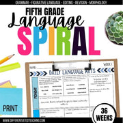 5th Grade Daily Language Spiral Review