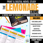 The Lemonade Crime Novel Unit: Hybrid Book Study Bundle