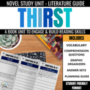Thirst Book Study: Comprehension & Vocabulary for the Novel by Varsha Bajaj