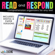 Reading Comprehension Graphic Organizers for Any Text